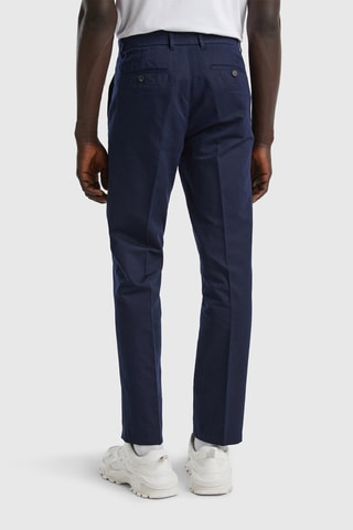 Pantalon en lin - Bleu foncé