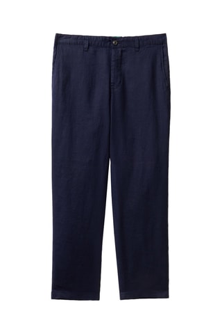 Pantalon en lin - Bleu foncé