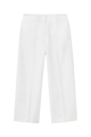 Pantalon 7/8 en lin - Blanc