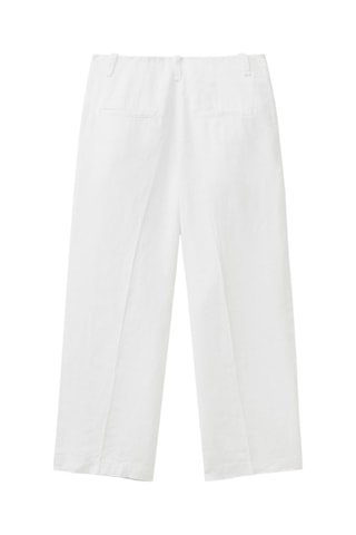 Pantalon 7/8 en lin - Blanc