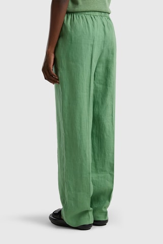 Pantalon wide legs en lin - Vert