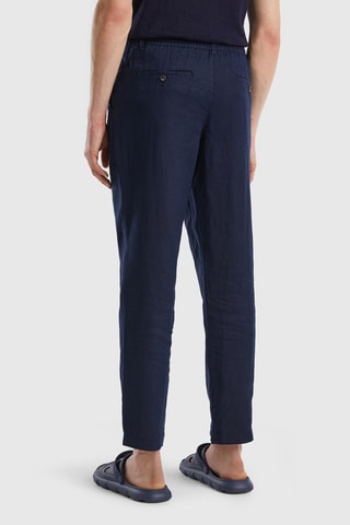 Pantalon en lin - Bleu