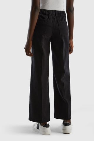 Pantalon wide legs taille haute - Noir