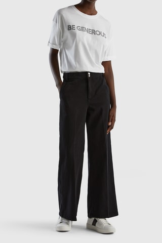Pantalon wide legs taille haute - Noir