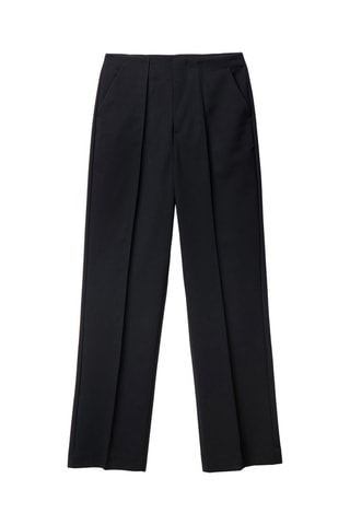 Pantalon droit taille haute Noir