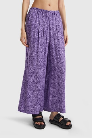 Pantalon wide legs - Violet