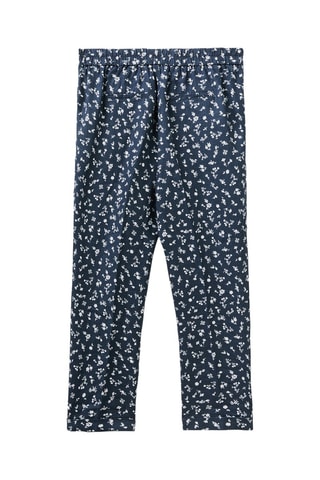 Pantalon 7/8 en lin - Bleu foncé