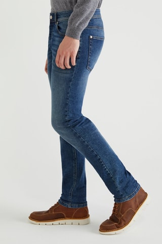 Jean droit Bleu foncé