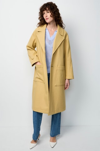 Manteau en laine Camel