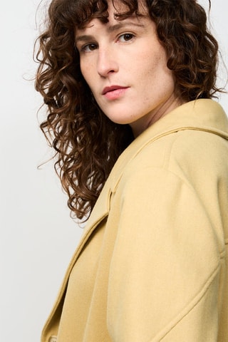 Manteau en laine Camel