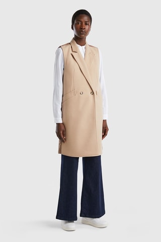 Veste longue Beige