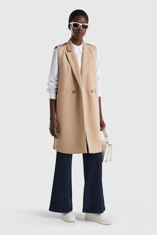 Veste longue Beige