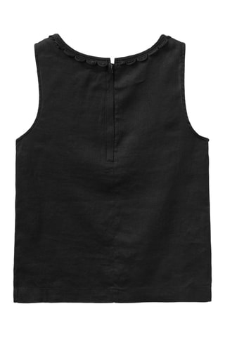Top en lin sans manches - Noir