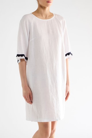 Robe droite en lin - Blanc