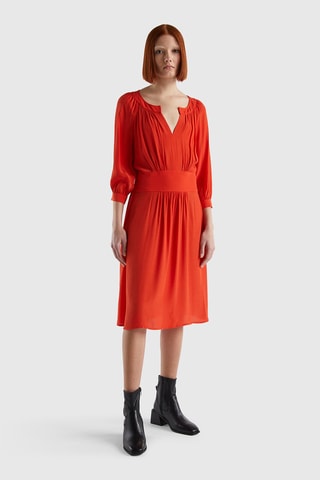 Robe midi Rouge