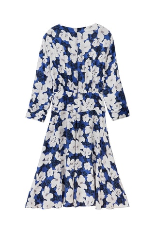 Robe midi Blanc et bleu roi