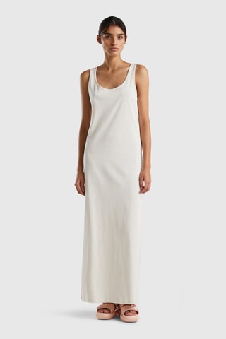 Robe longue sans manches - Ecru