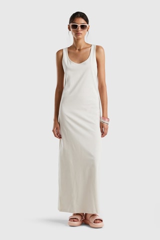 Robe longue sans manches - Ecru