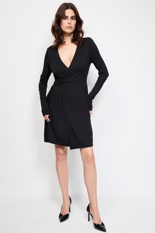 Robe portefeuille - Noir
