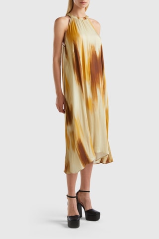 Robe trapèze tie and dye - Beige