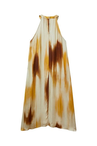 Robe trapèze tie and dye - Beige
