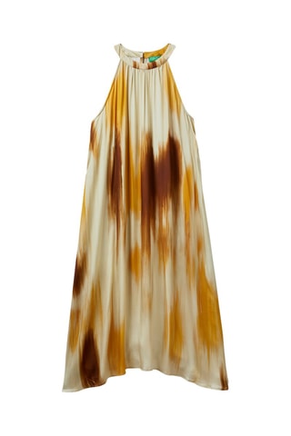 Robe trapèze tie and dye - Beige