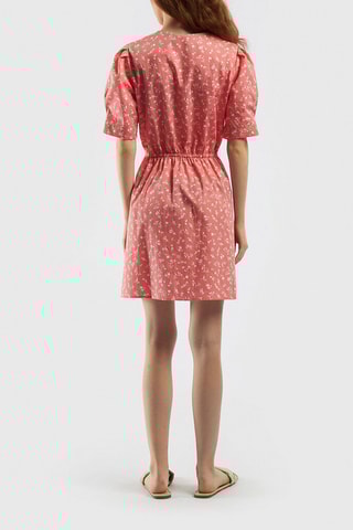 Robe portefeuille - Rose et blanc