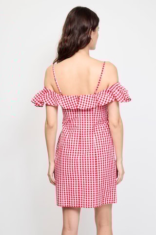 Robe droite en lin - Rouge