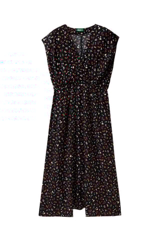 Robe midi - Noir et rouge