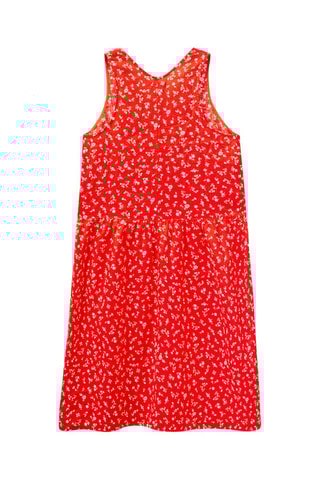 Robe patineuse  en lin - Orange