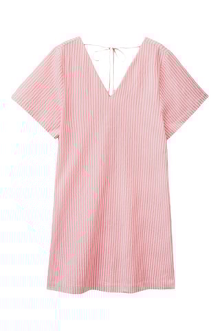Robe droite - Orange et blanc