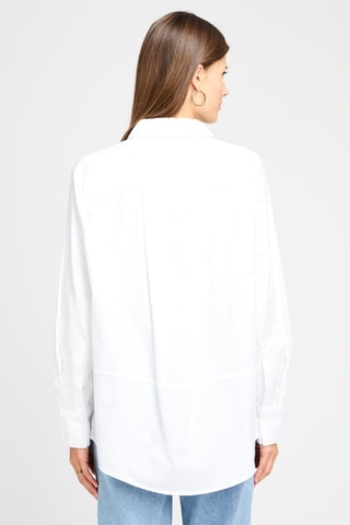 Chemisier en jean Blanc