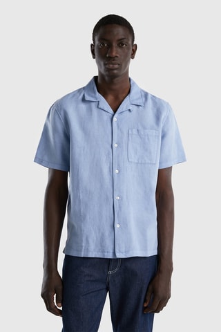 Chemise en lin - Bleu clair