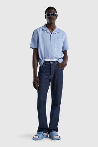 Chemise en lin - Bleu clair