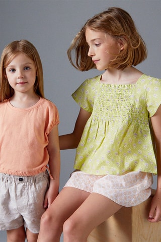 Blouse en lin Vert clair