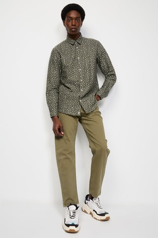 Chemise en lin Kaki