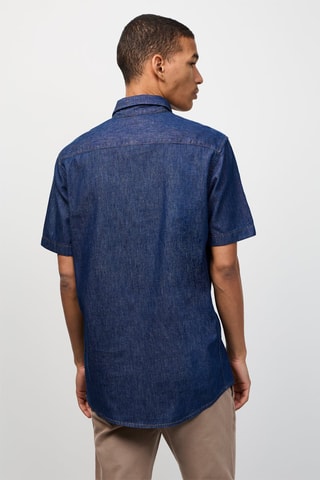 Chemise en jean Bleu marine