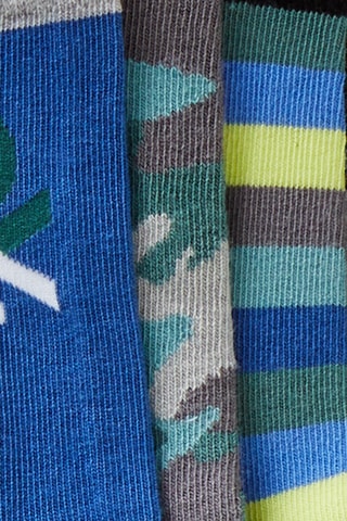 4 paires de chaussettes - Turquoise et blanc