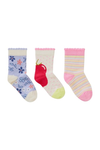 3 paires de chaussettes Mauve et écru