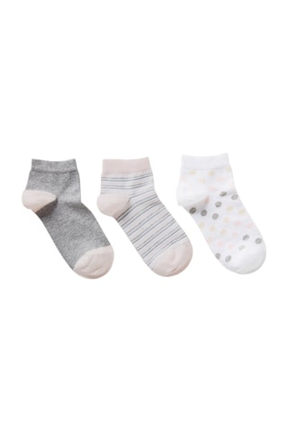 3 paires de chaussettes - Gris et blanc