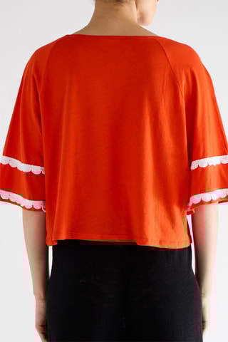 T-shirt en lin - Rouge