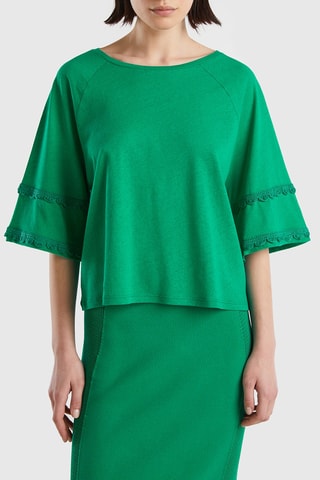 T-shirt en lin - Vert