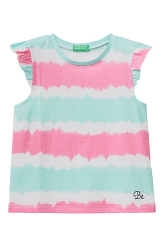 T-shirt tie and dye - Rose et turquoise
