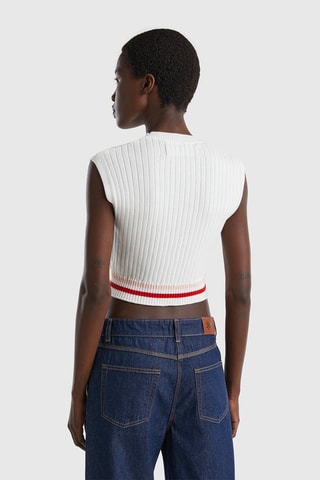Crop top Ecru