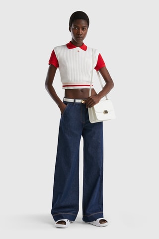 Crop top Ecru