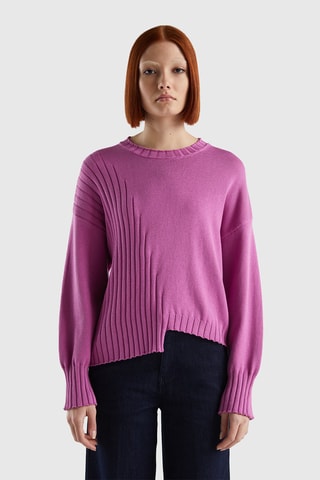 Pull asymétrique Fuchsia