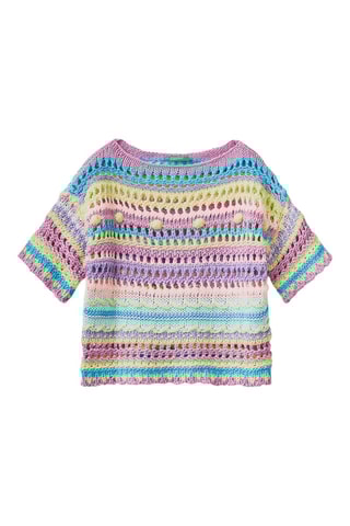 Pull Mauve et turquoise
