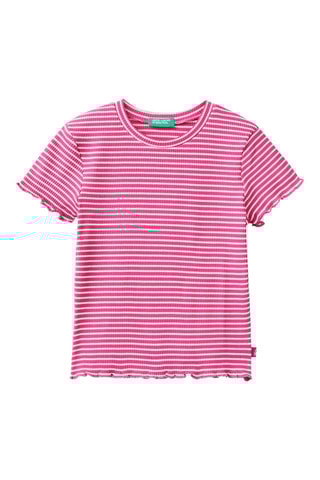 T-shirt Fuchsia et blanc