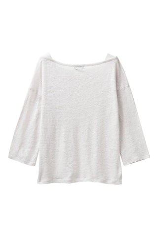 T-shirt en lin Blanc chiné
