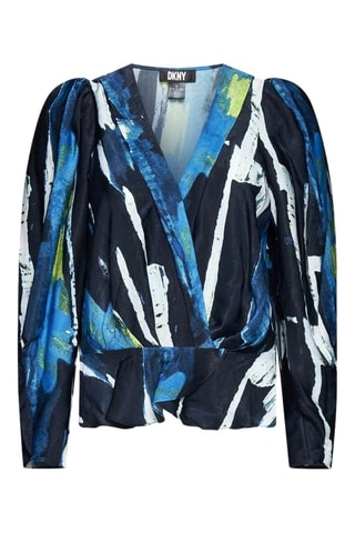 Blouse - Bleu et noir
